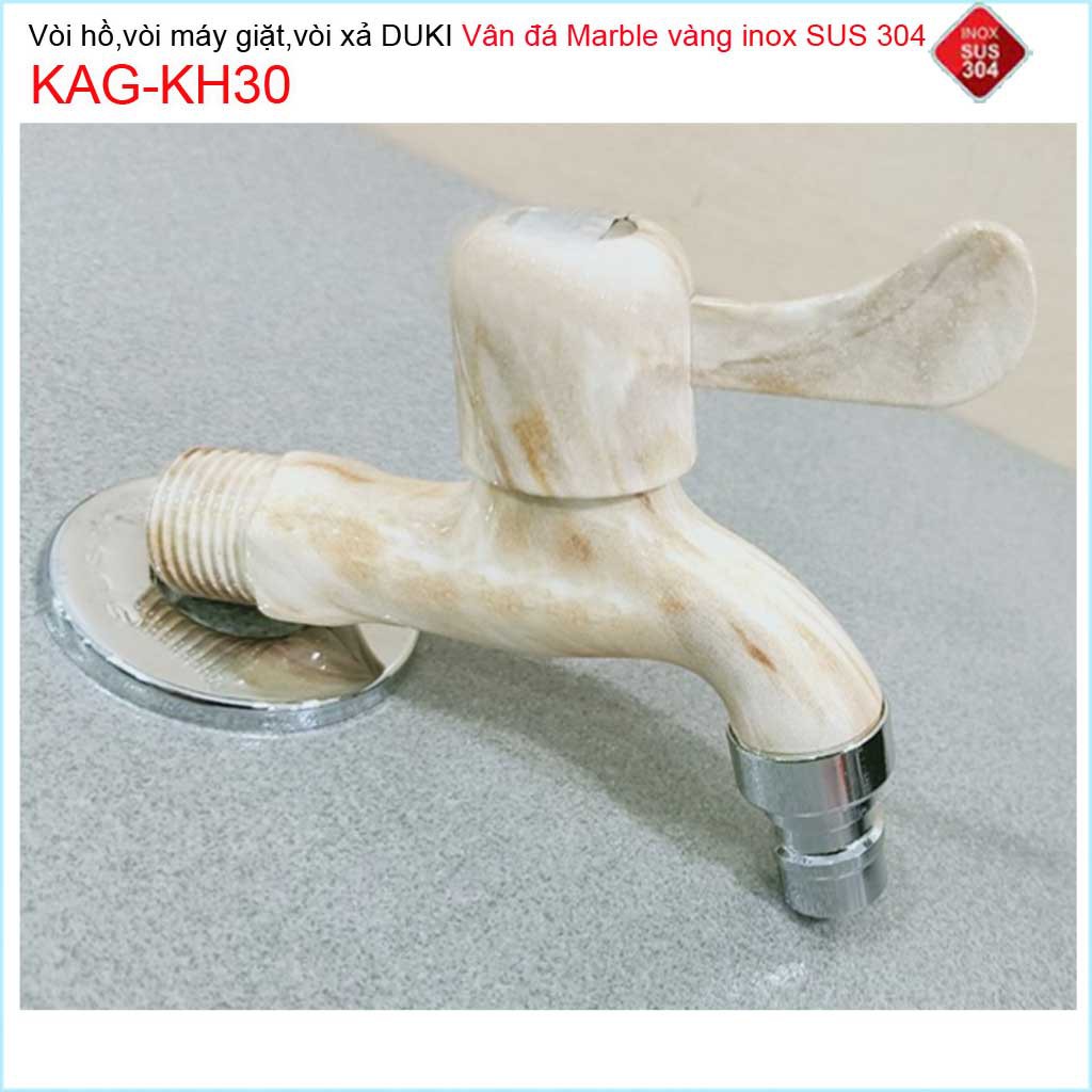 Vòi lạnh gắn tường vân đá marble Duki KAG-KH30, Vòi xả nước cao cấp đá marble