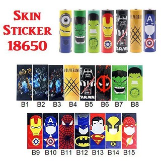 ⚡️Mẫu Siêu Nhân⚡️ Vỏ bọc pin 18650 PVC cách điện _ họa tiết siêu cool, siêu dễ thương (chọn hình)