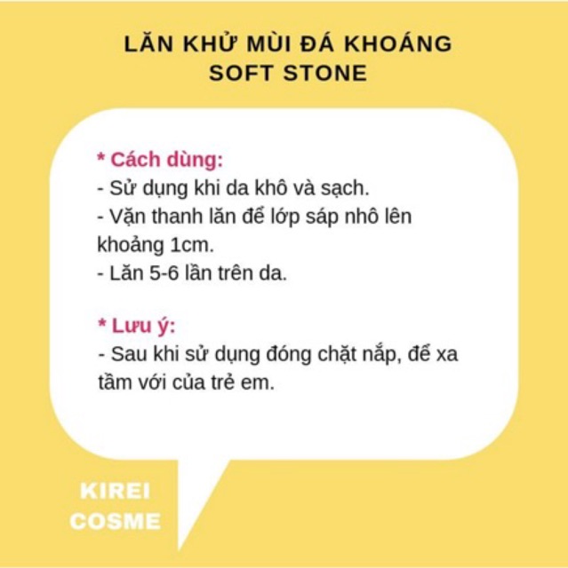 LĂN KHỬ MÙI ĐÁ KHOÁNG SOFT STONE NHẬT