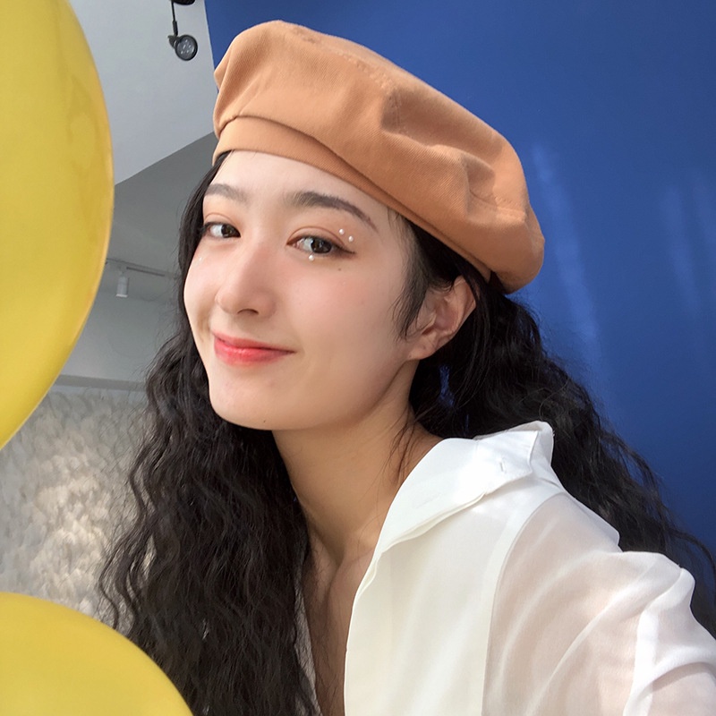 Mũ nồi beret chất kaki màu sắc hot trend Hàn quốc