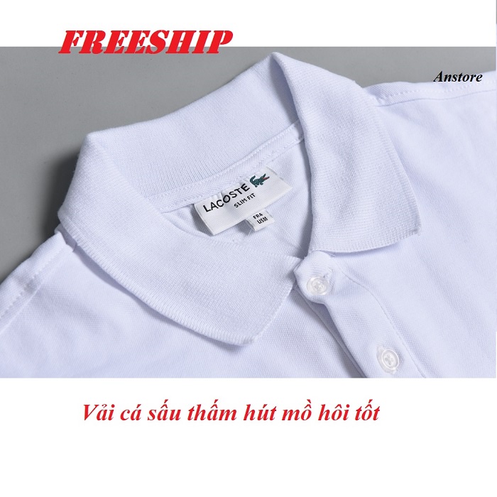 Áo Polo Nam Kẻ Ngang Trẻ Trung Sành Điệu, Áo Phông Nam Có Cổ Tay Cộc Vải Cá Sấu 100% Cotton Mềm Mịn Thoáng Mát ZAR.A0111