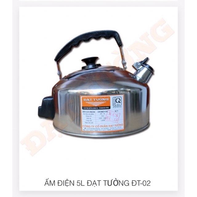 Ấm Điện Đun Nước Siêu Tốc 3-5L Đạt Tường Có Còi Báo - Tự Ngắt Khi Sôi