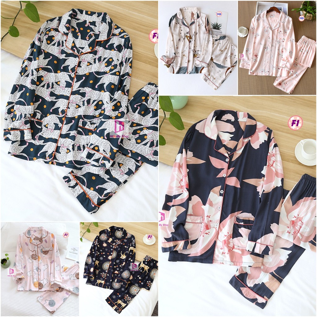 Pijama Lanh Lụa mềm mát F1