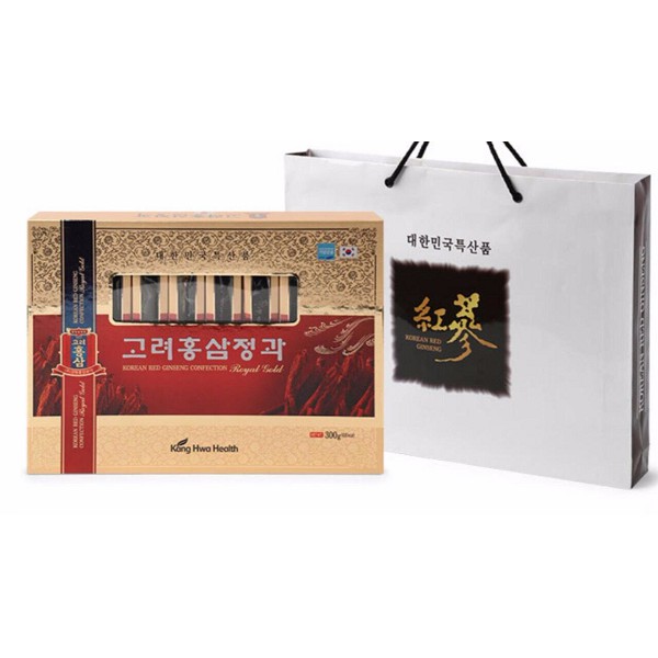 Sâm củ tẩm mật ong Hàn Quốc Kanghwa hộp 300g 10 củ (có kèm túi xách)