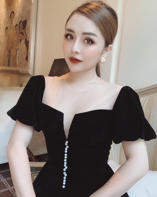 Xả hàng-Đầm xoè nhung kết chuổi | BigBuy360 - bigbuy360.vn