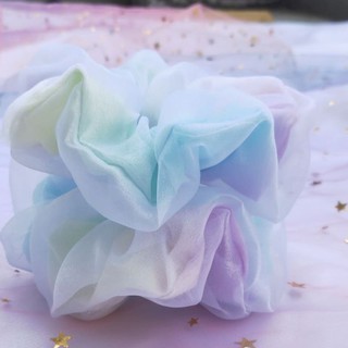 Dây buộc tóc Scrunchies cầu vồng