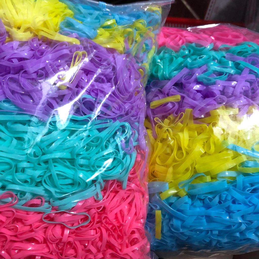 100g Thun Cột Tóc Màu Thái Đẹp Loại 1 Dai Bền