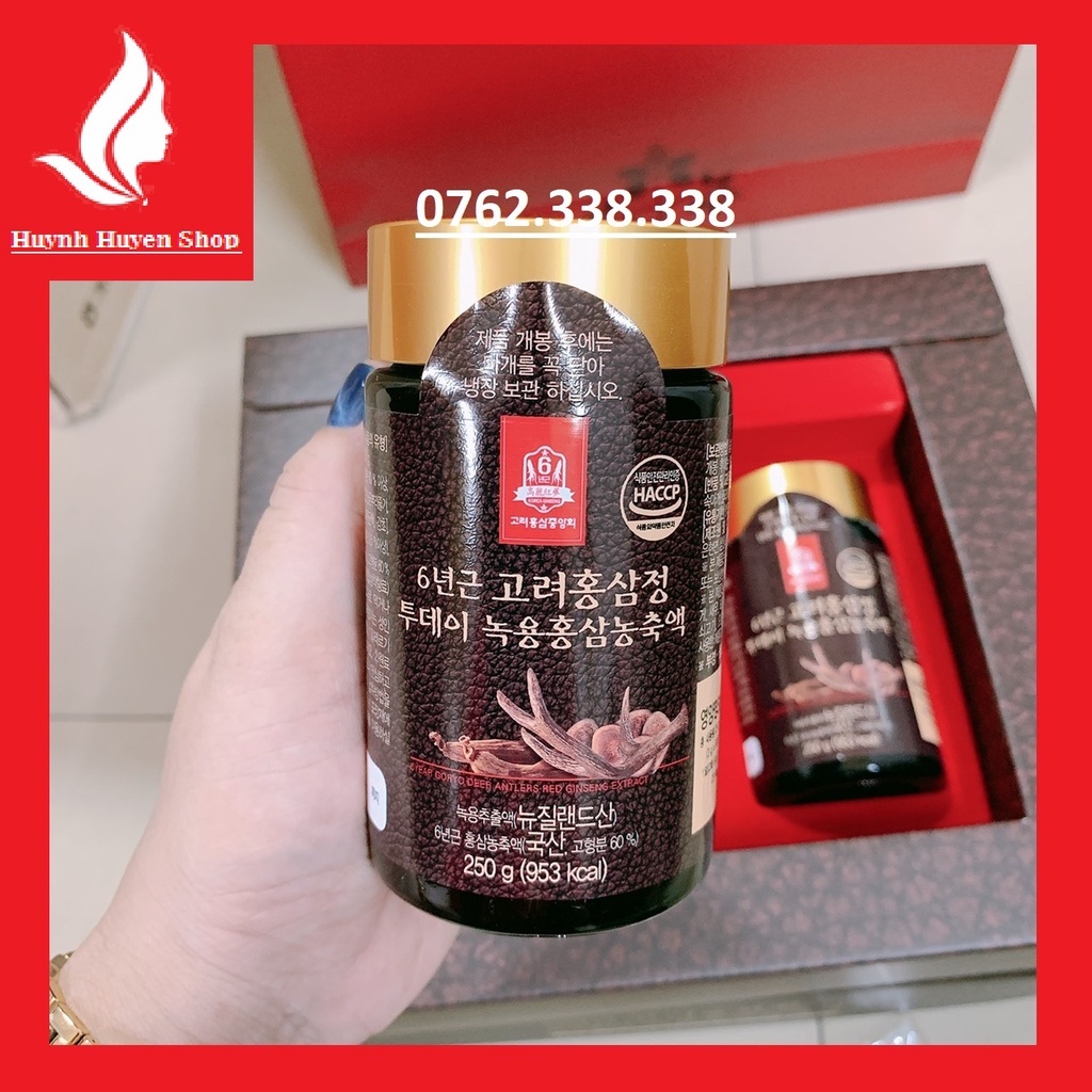 Cao hồng sâm linh chi nhung hươu Hàn Quốc hộp 240g*2