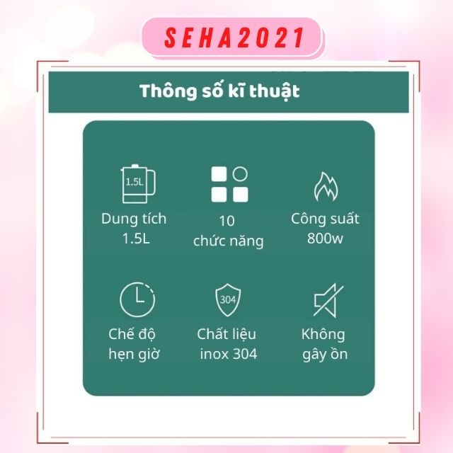 Ấm Đun Siêu Tốc Thủy Tinh Đa Năng Đun Nước Giữ Nhiệt Nấu Trà Hoa Quả Chưng Yến Canh Dưỡng Nhan Dung Tích  1.5L Seha2021