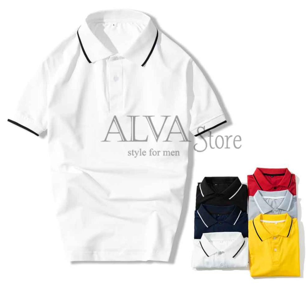 Áo phông nam nữ unisex Polo Aó polo đôi có cổ phối viền đẹp, vải mềm, co giãn, mặc siêu mát đi làm đi chơi mã E2 💯