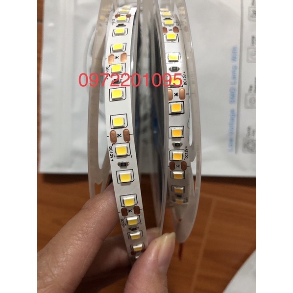 Cuộn Led dây dán 2835 12V 120, 180, 240 mắt led - Ánh sáng vàng, trắng, trung tính