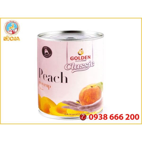 ĐÀO NGÂM GOLDEN CLASSIC 820GR - GOLDEN CLASSIC PEACH IN SYRUP