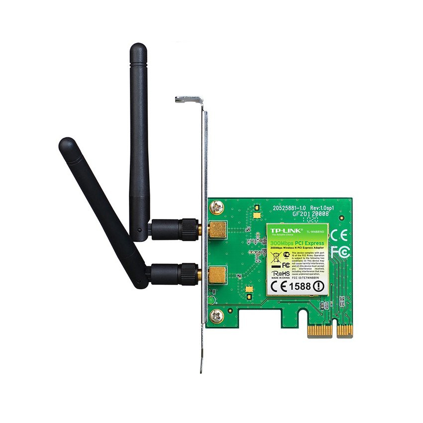 Card mạng WIFI TP-Link PCIEx 1X TL-WN881ND (300Mbps – 2 Angten)