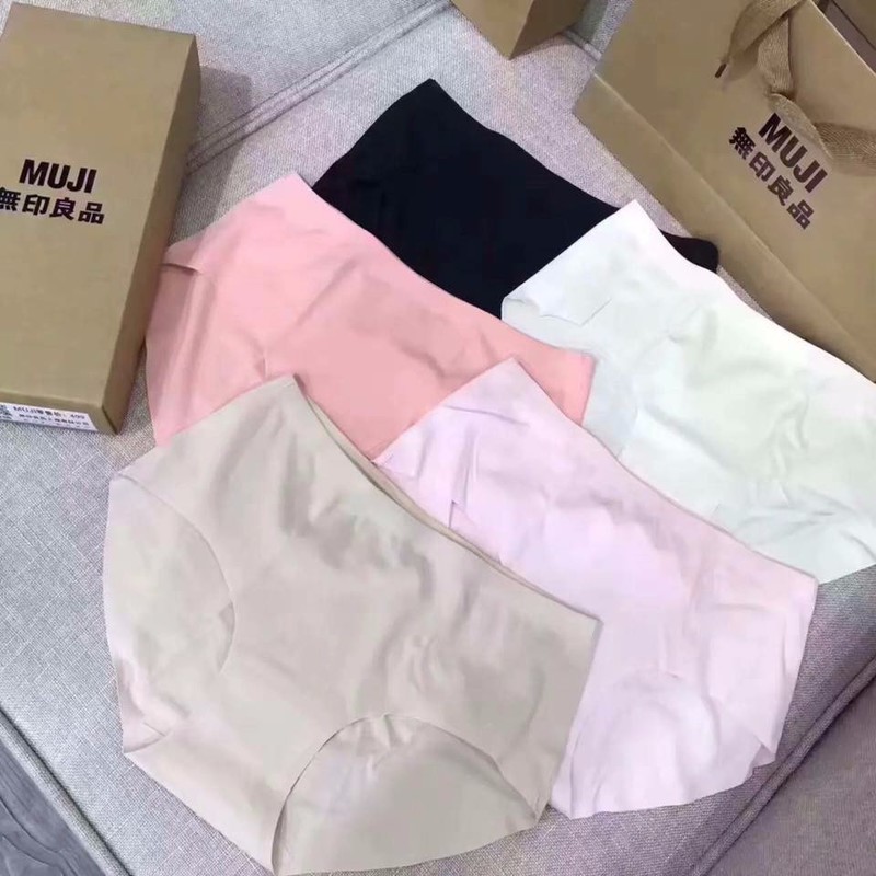 Hộp 5 Quần Lót Nữ Su Đúc Muju Thun Mát Lạnh Không Đường May Cao Cấp