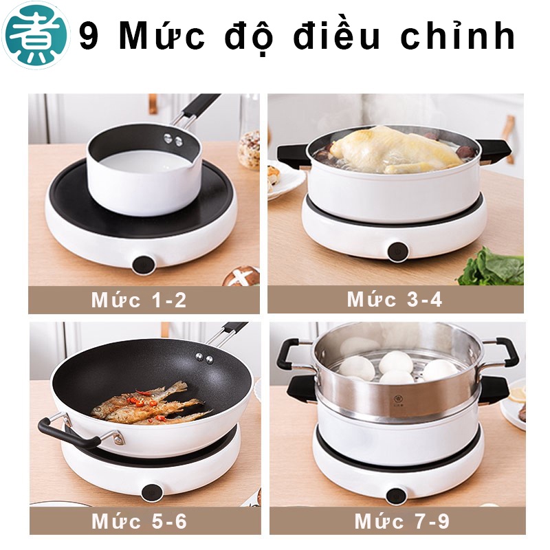 Bếp điện từ thông minh Xiaomi Zhiwuzhu với 9 mức nhiệt được điểu chỉnh