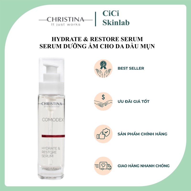 [Hàng chính hãng] Serum  cấp nước cho da dầu mụn Comodex Hydrate Restore Serum