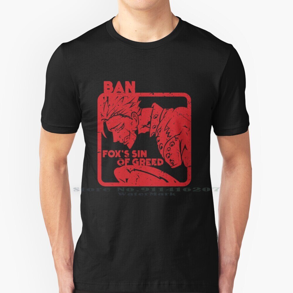 Ban L Greed Áo 100% Cotton Nguyên Chất Meliodas Diane Ban King Gowther Merlin Escanor Elizabeth Lion