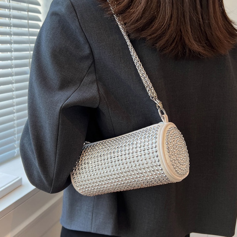 Ielgy Túi Nhỏ Thiết Kế Kiểu Pháp Đính Kim Cương Sáng Bóng Cho Nữ