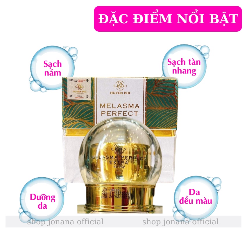 Kem Nám Huyền Phi - Sạch Nám Tàn Nhang Dưỡng Da Trắng Sáng Đều Màu - Không Bào Mòn Da
