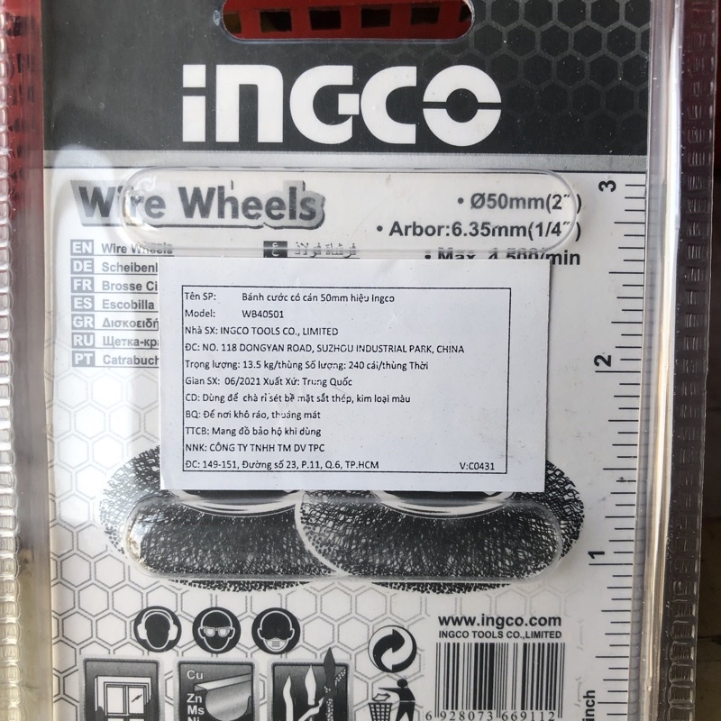 Dĩa Cước Có Cán Gắn Máy Khoan Ingco 50mm (2&quot;)