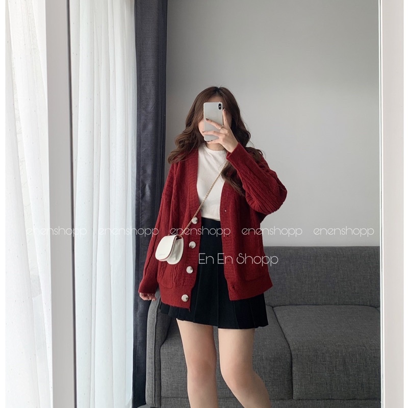 Áo cadigan len vặn thừng