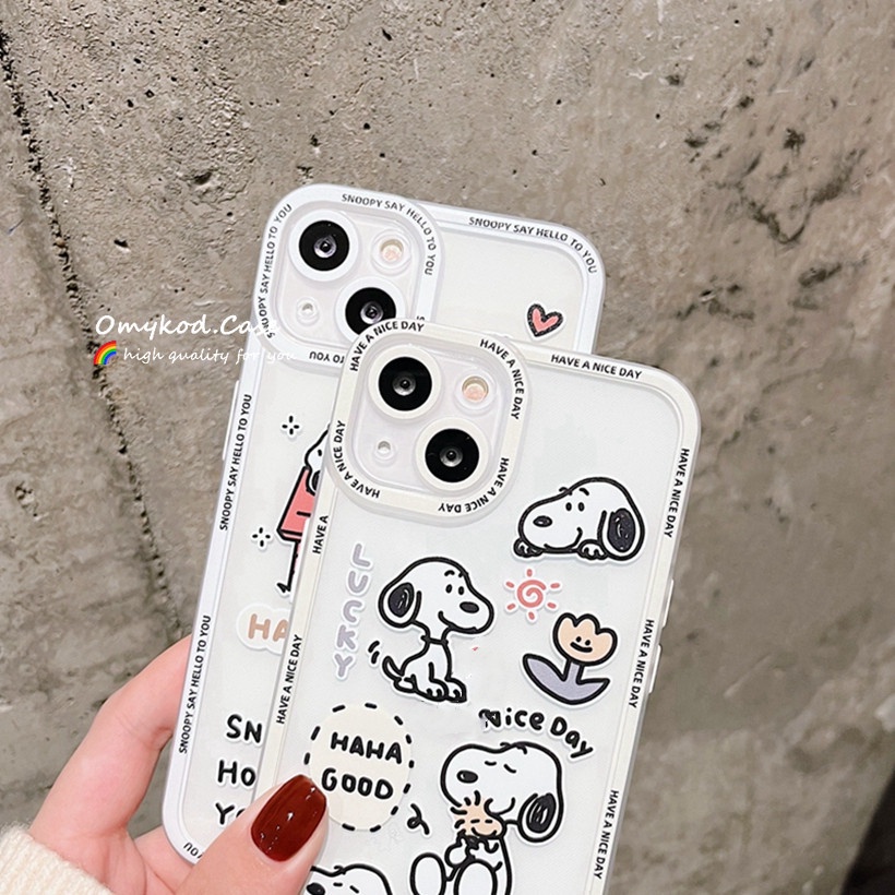 Ốp Điện Thoại Silicon TPU Mềm Trong Suốt In Hình Snoopy Cho Samsung S21 S20 FE S22 S21 S20 + Ultra Note 20 + M33 M23 M53 Chống Sốc