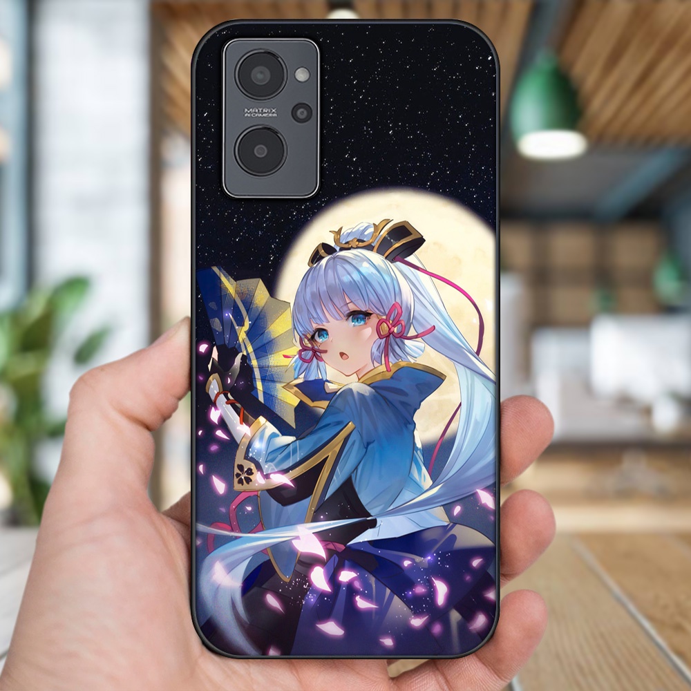 Ốp lưng Realme 9i viền đen in hình Ayaka Genshin Impact