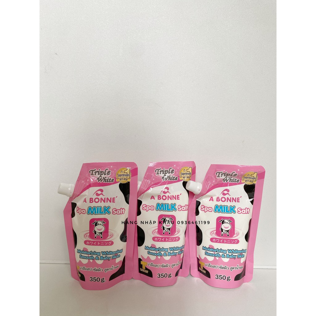 Muối tắm sữa bò tẩy tế bào chết A Bonne Spa Milk Salt Thái Lan 350gr< CÓ VÒI>