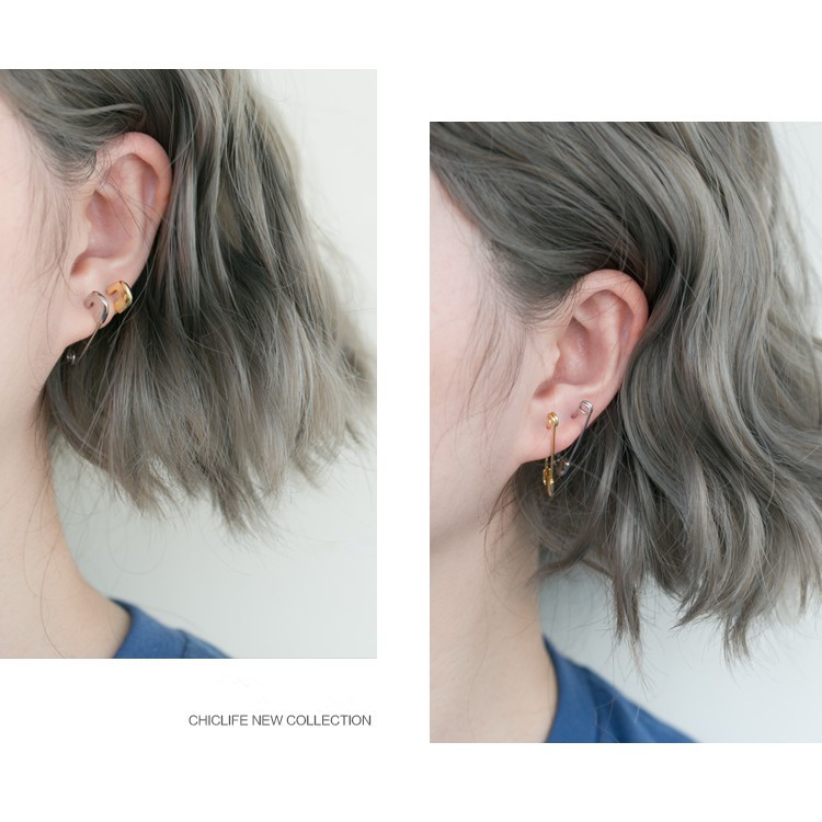 Khuyên Tai Bạc 925 Kiểu Dáng Đơn Giản Thiết Kế Sáng Tạo Thời Trang Cho Nam Và Nữ A719