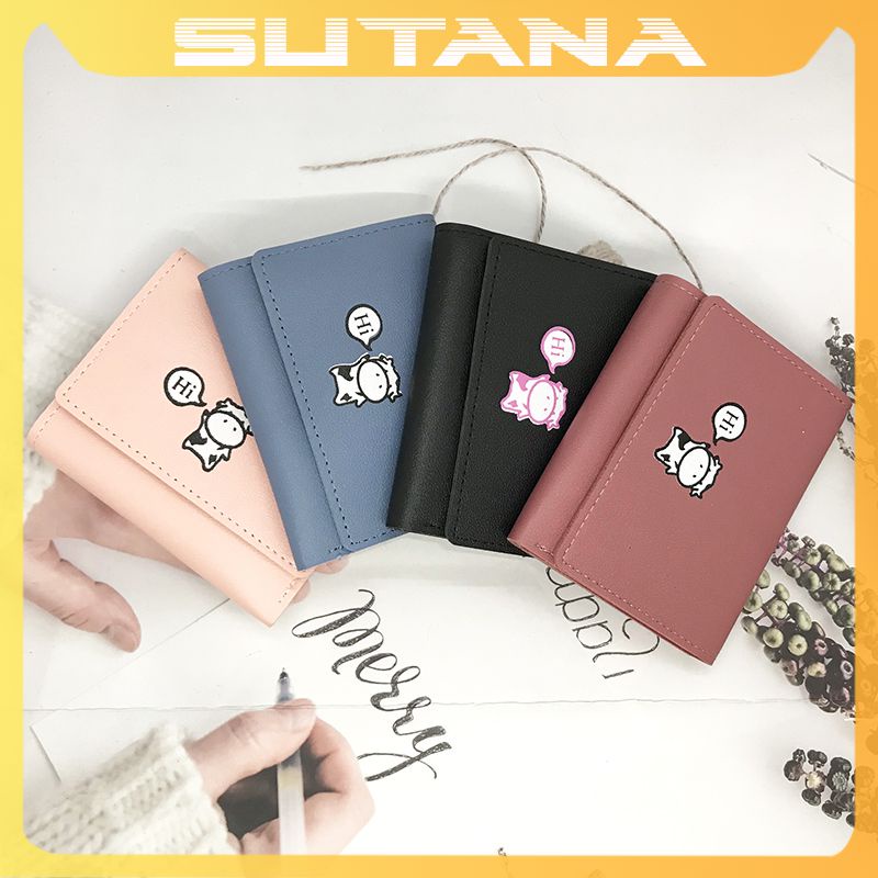 Ví nữ ngắn đẹp cầm tay mini nhỏ gọn bỏ túi nhiều ngăn dễ thương NG41