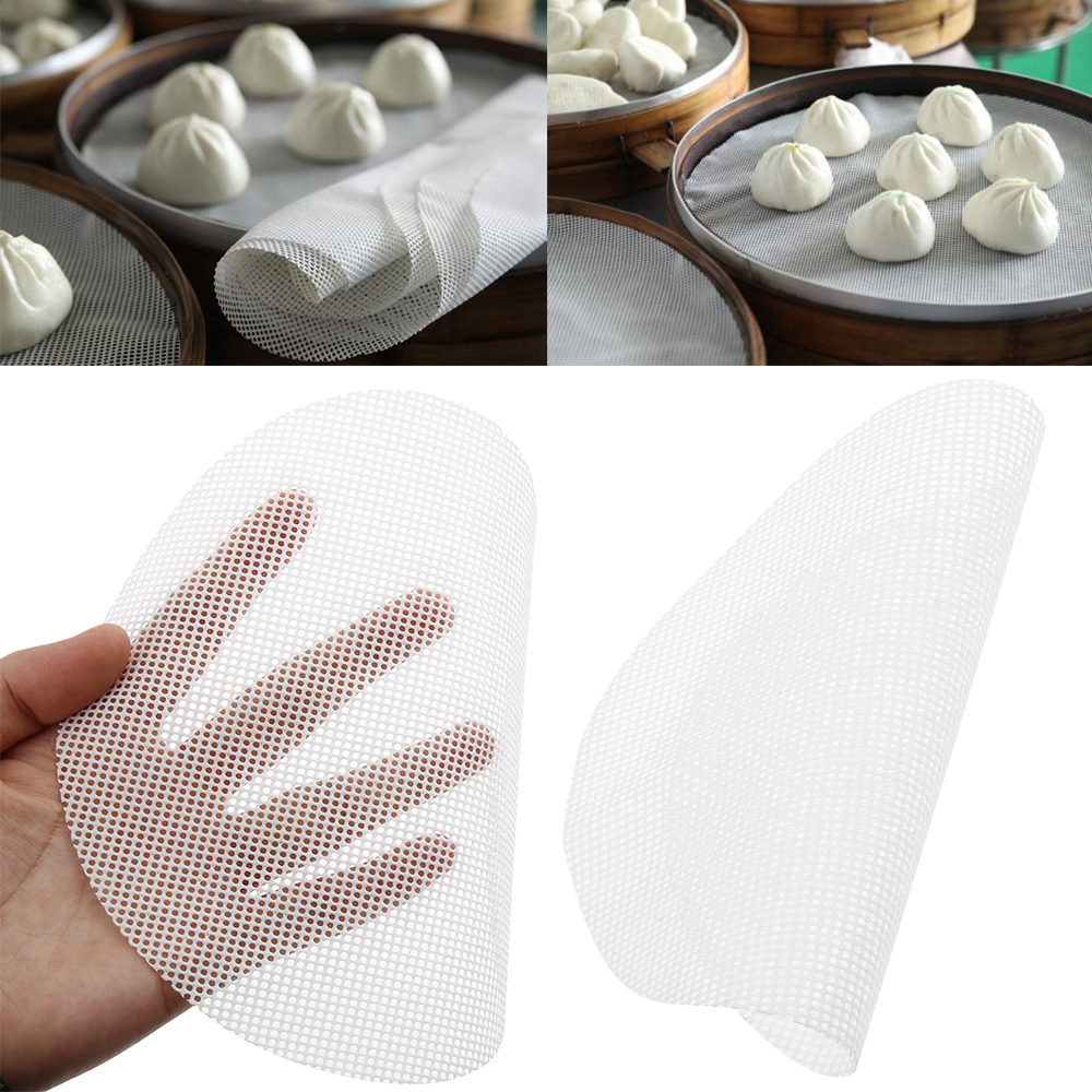 Tấm Lót Hấp Bánh Bao Bằng Silicone Chống Dính Màu Trắng Thân Thiện Với Môi Trường