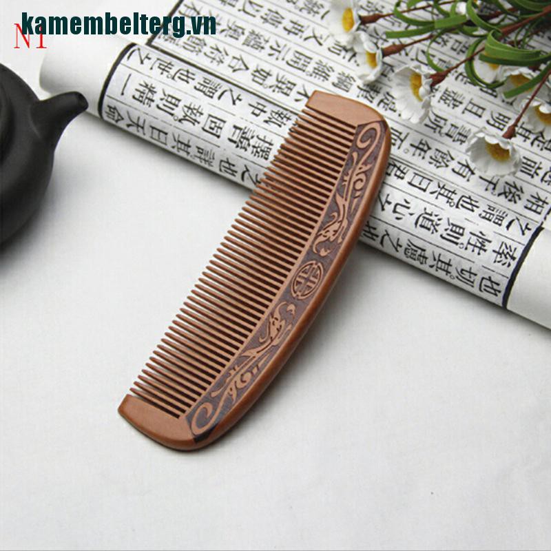 Lược Gỗ Đào Tự Nhiên Chống Tĩnh Điện Mát Xa Da Đầu