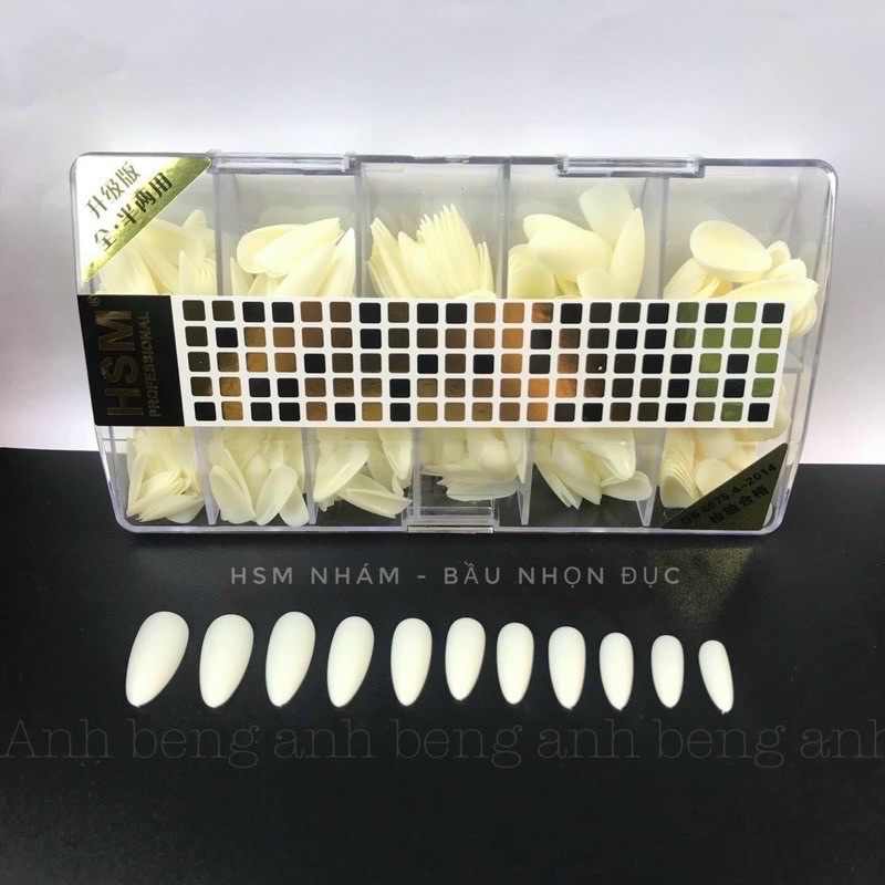 Móng úp tay HSM nhám  Oval ( tròn nhọn)