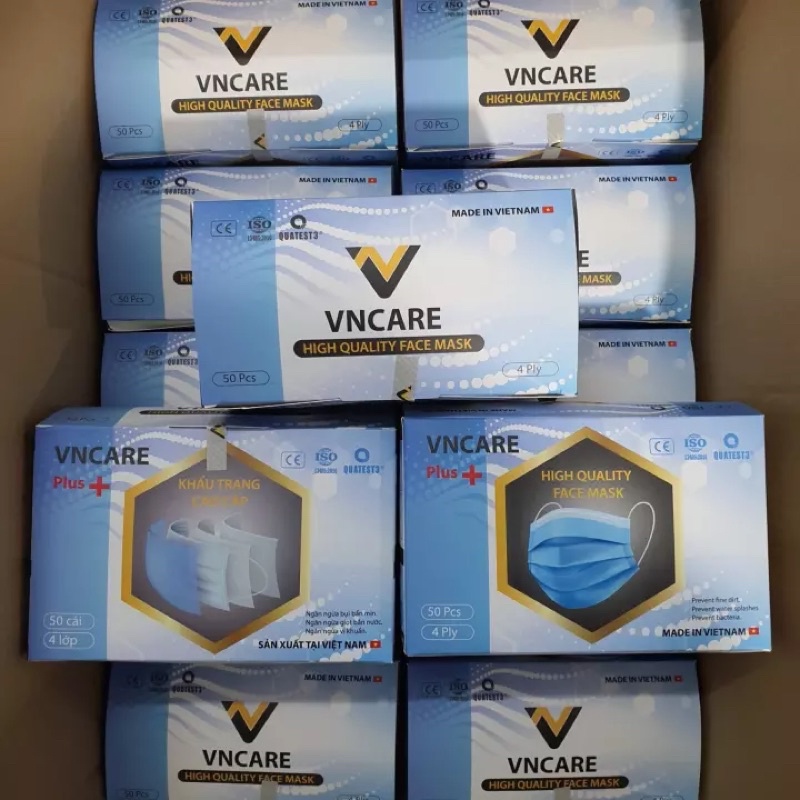 Khẩu Trang cao cấp 4 lớp VNCARE plus+