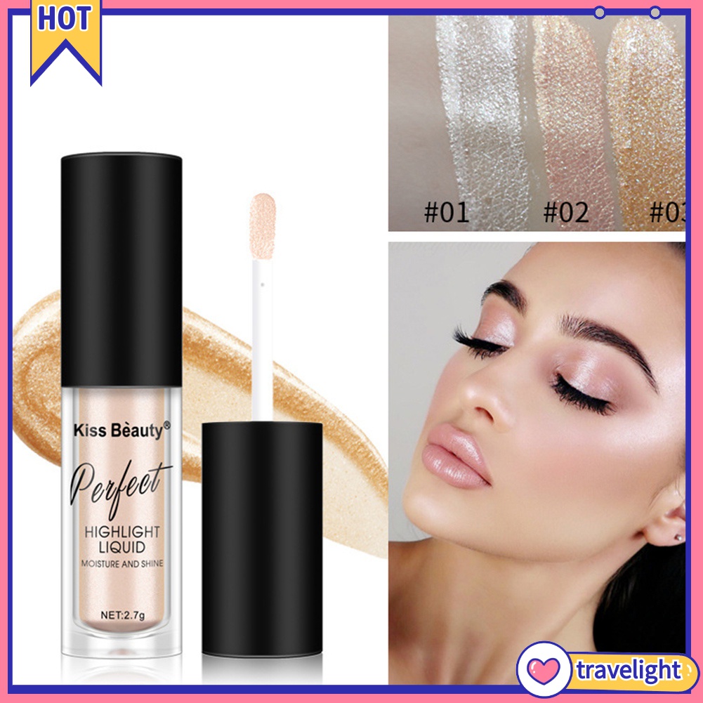 (Travelight) KISS BEAUTY Highlighter Contour Brighten Concealer Liquid Foundation Face Primer
