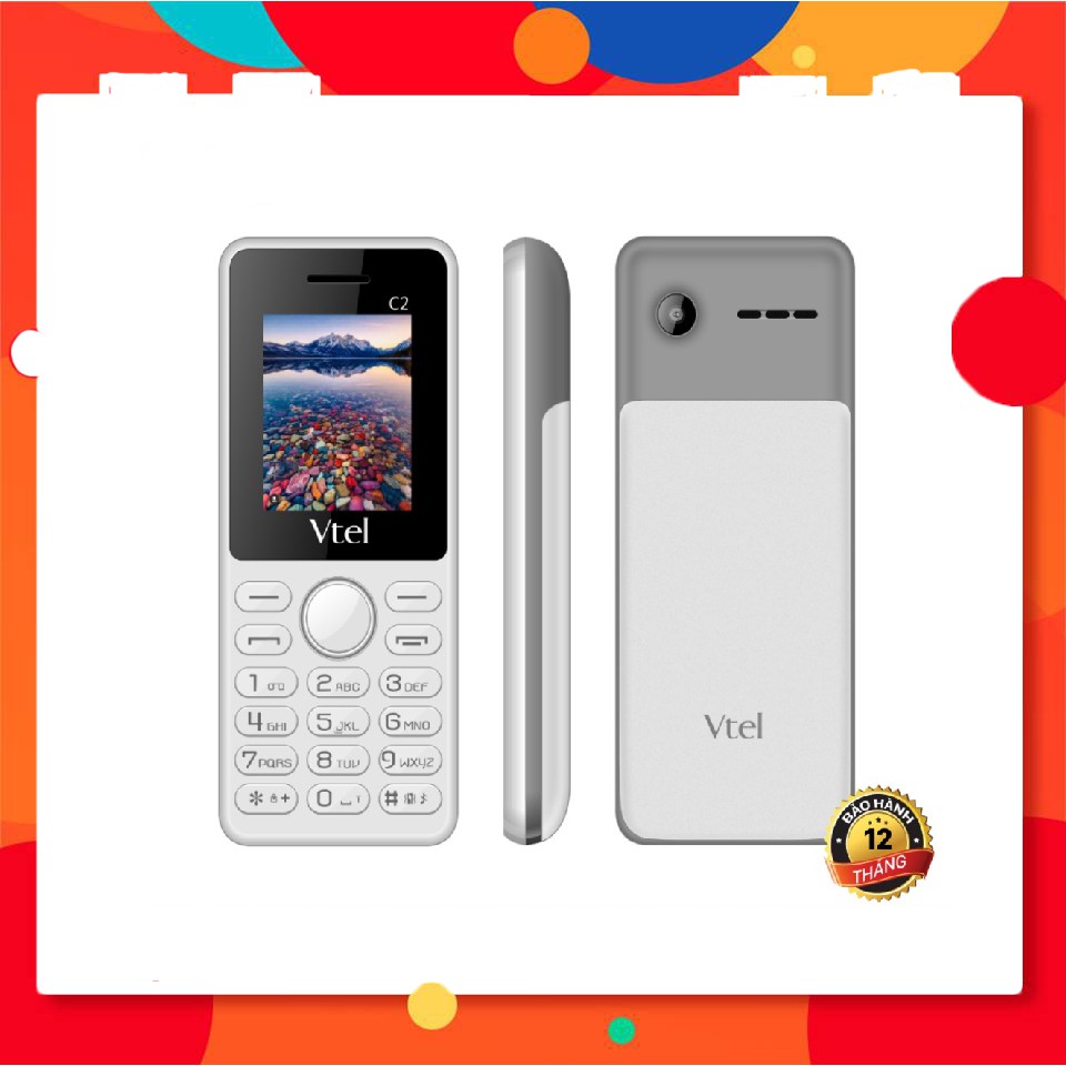ĐIỆN THOẠI VTEL C2 - ĐIỆN THOẠI CHO NGƯỜI GIÀ - LOA TO - BÀN PHÍM TO