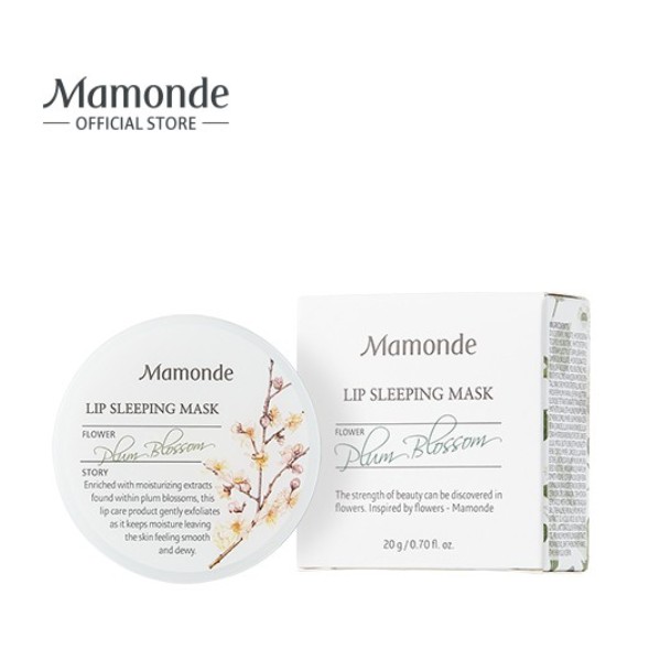 Mặt nạ ngủ môi dưỡng ẩm và loại bỏ tế bào chết da môi [Mamonde] Aqua Peel Lip Sleeping Mask 20g