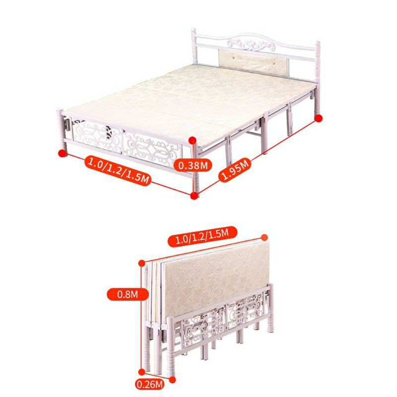 RE0674 Giường sắt gấp gọn 100x195cm - Giường xếp sắt | BigBuy360 - bigbuy360.vn