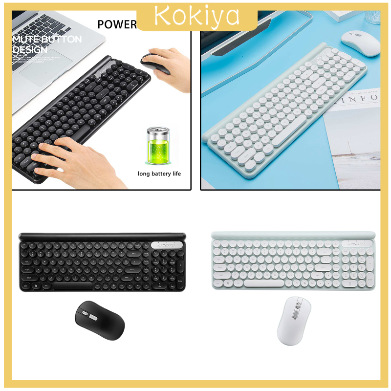 Bộ Bàn Phím + Chuột Không Dây Kokaya 2.4g Màu Xanh Lá 01 | BigBuy360 - bigbuy360.vn