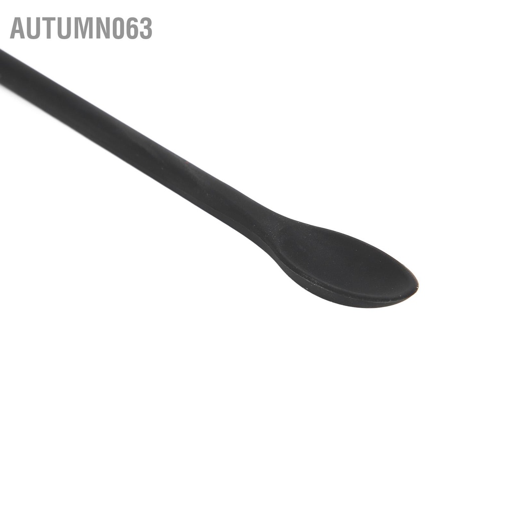 [Hàng mới về] Dụng cụ muỗng khuấy đều mỹ phẩm trang điểm hai đầu silicone mini màu đen thời gian sử dụng lâu dài