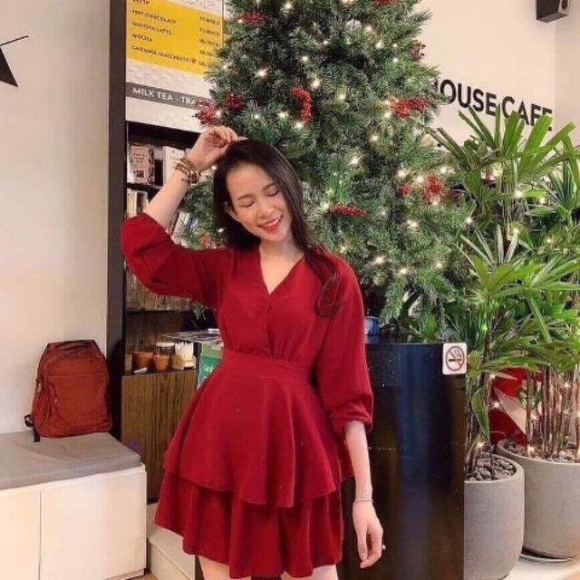 🌺JTB202181236 JUMP ĐỎ HAI TẦNG TAY DÀI 🌺