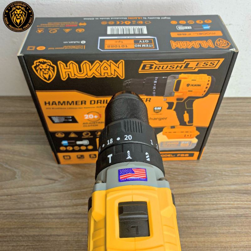 Thân Máy Khoan 13 Ly F88 HUKAN Không Chổi Than Siêu Khỏe