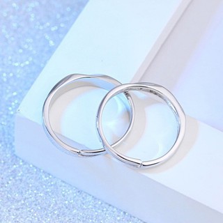Nhẫn mạ bạc đơn giản cho cặp đôi