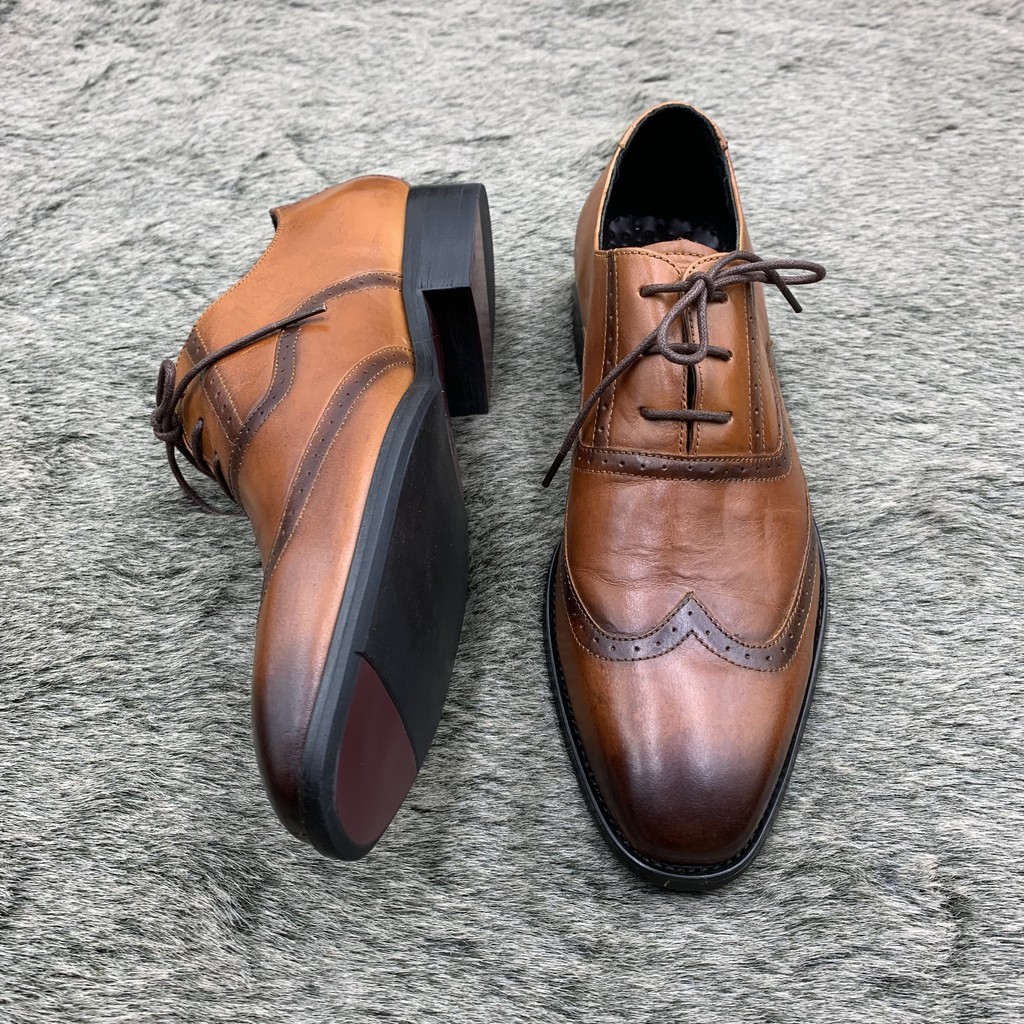 Giầy oxford nam da thật, đế phíp cao cấp