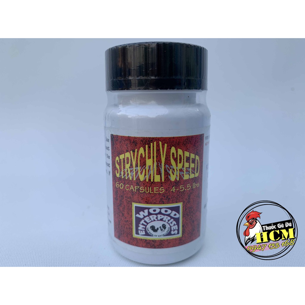 Thuốc Gà Đá Nhộng Đỏ (STRYCHLY SPEED) Giúp Tăng Bo Tải Cựa Hiệu Quả - 1 Hộp 60 Viên