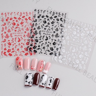 Sticker 3d hoa cỏ lá | hình dán móng tay