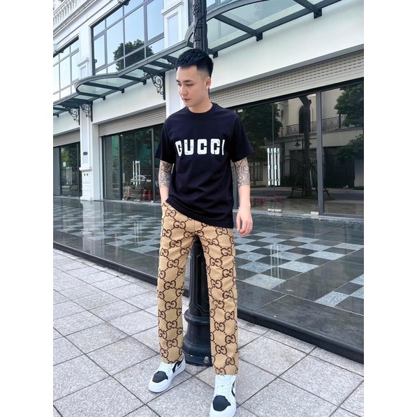 Quần Dài GC Nam Thêu Chữ To Cao Cấp - Quần GC Nam Vải Dệt Cao Cấp