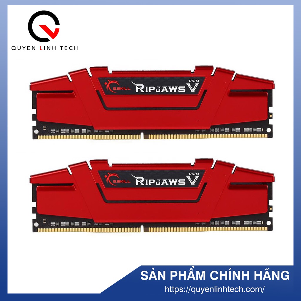 RAM Kit G.Skill Ripjaws V 32GB (2x16GB) DDR4 Bus 3000 (F4-3000C16D-32GVRB) - Bảo hành chính hãng 3 năm