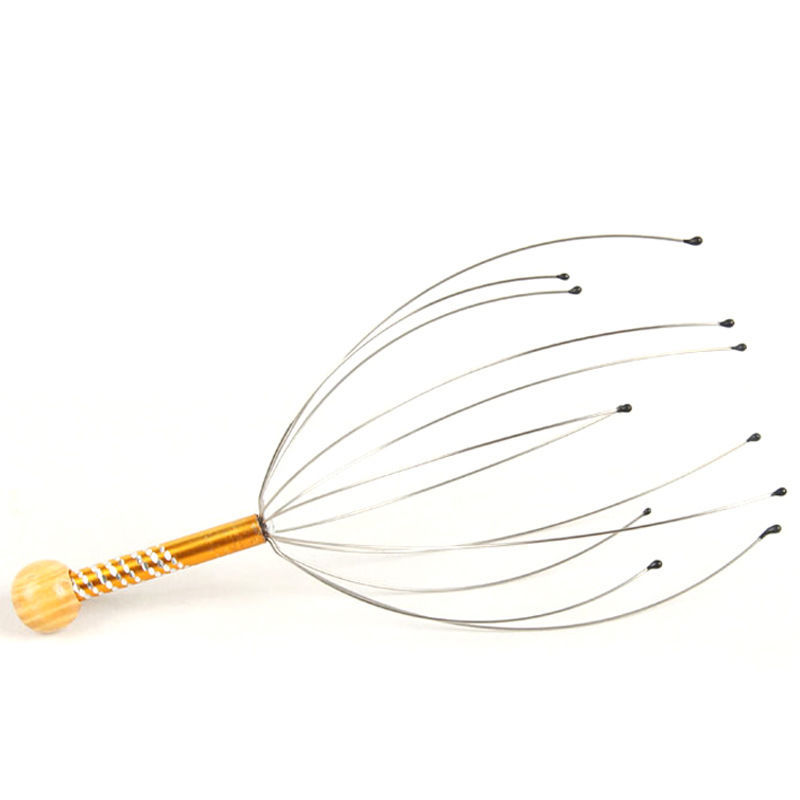 Cây mát xa da đầu thiết kế nhiều màu sắc độc đáo Octopus Head Massager Wire Meridian Brush Household Itching Scratching Head Artifact Itchy Scalp Acupoint Claw