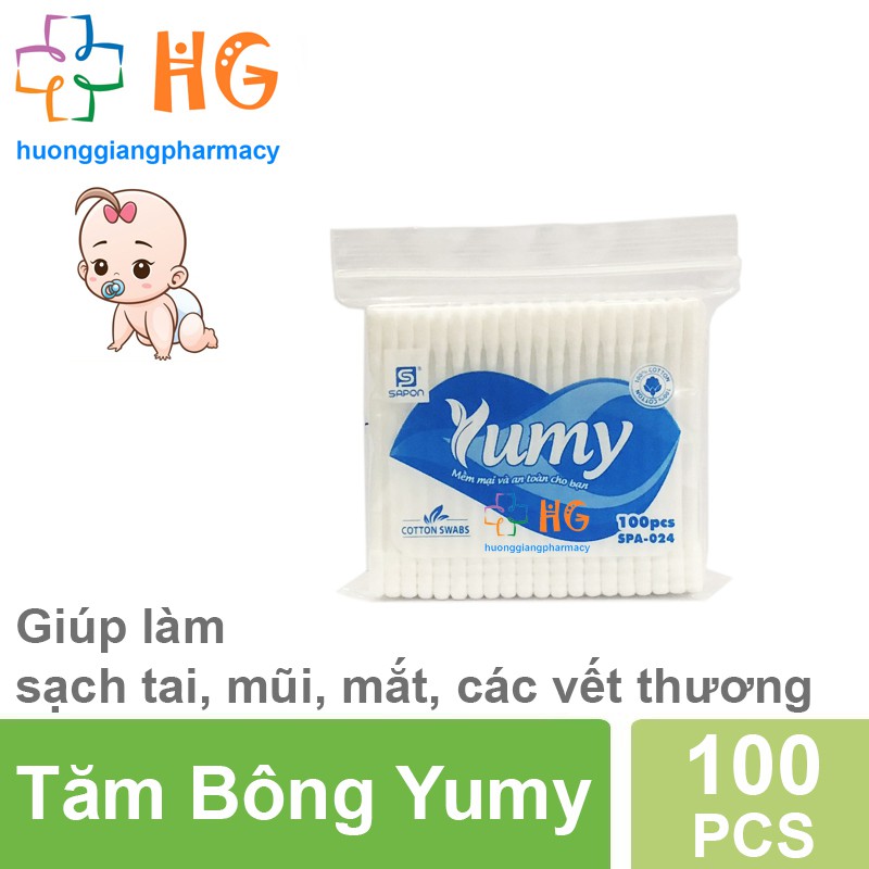  Tăm bông Yumy người lớn (Gói 100 que)